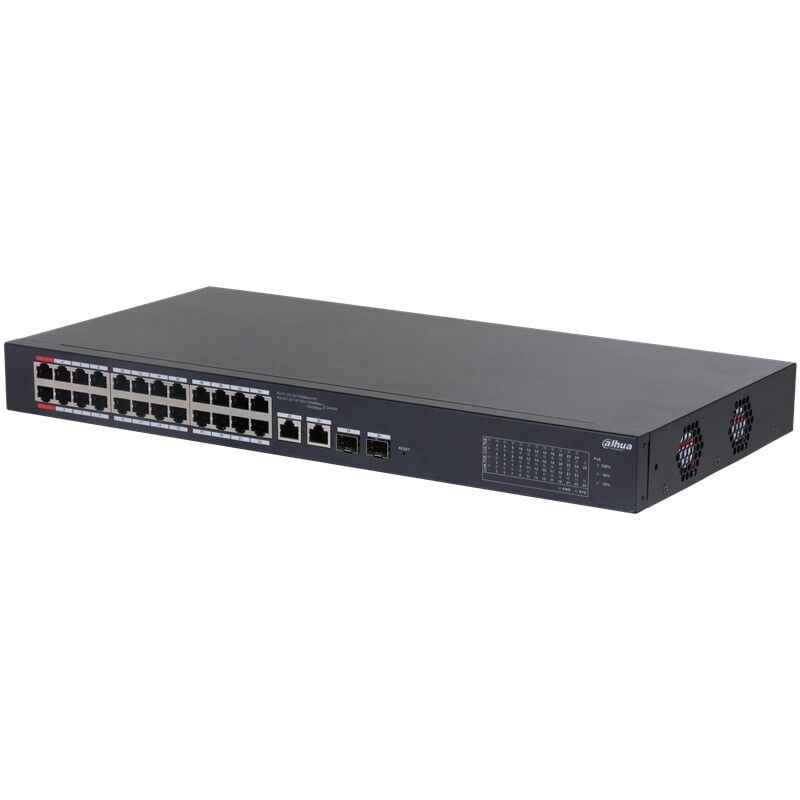 DAHUA CS4226-24ET-240 24 PORT 10/100 POE PORT + 2XGIGABIT RJ45/2XSFP COMBO YÖNETİLEBİLİR RACKMOUNT SWITCH