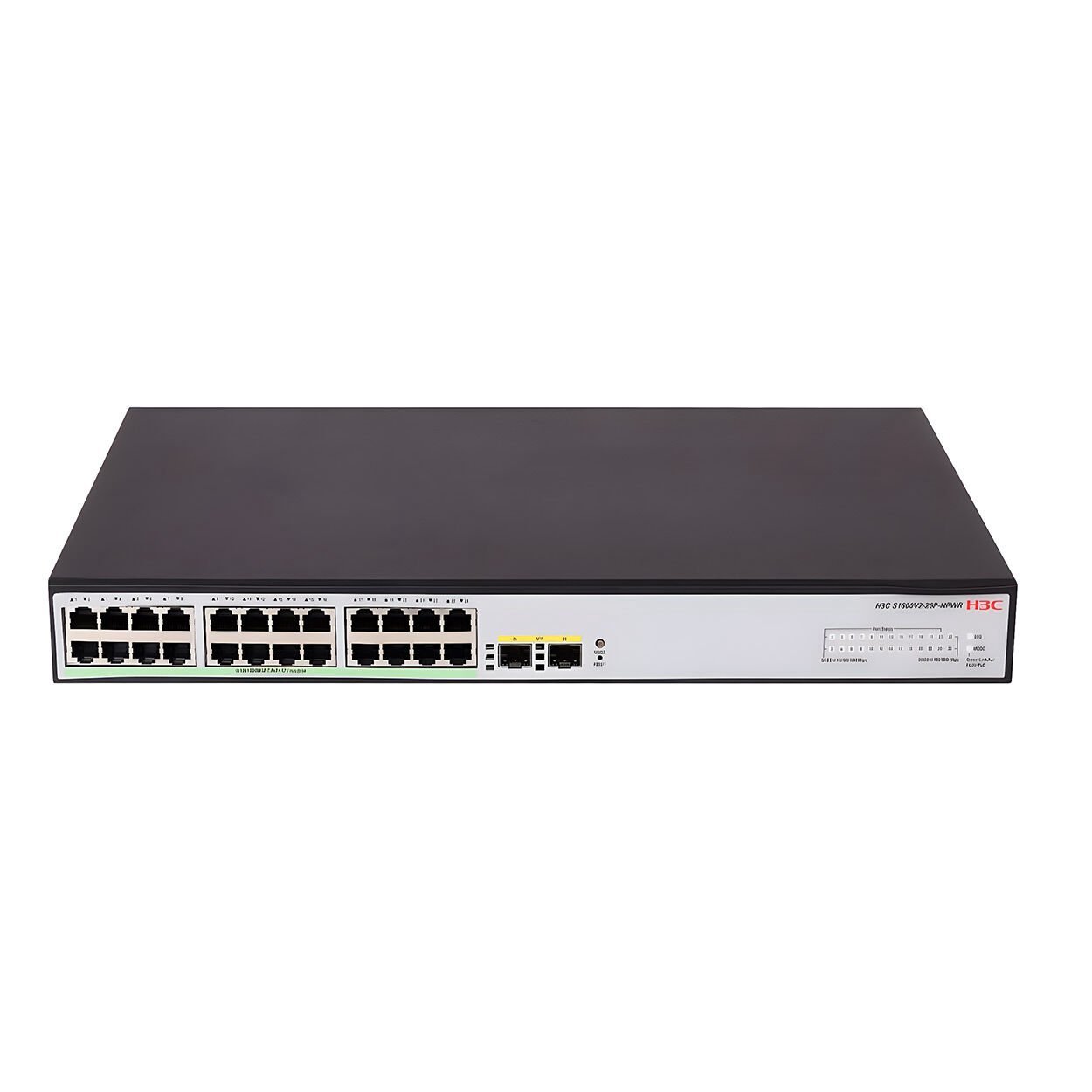 H3C Aolynk S1600V2-26P-HPWR-GL 24GE PoE+ (370W), 2x SFP L2 Yönetilebilir Switch