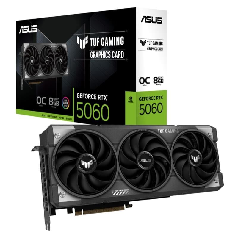 ASUS GEFORCE TUF-RTX5060-O8G-GAMING 8GB GDDR7 128BIT 1XHDMI 2XDP EKRAN KARTI