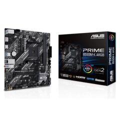 ASUS PRIME B550M-K ARGB DDR4 5100MHZ 1XHDMI 1XDP 2XM.2 USB 3.2 MATX AM4 (AMD AM4 5000/4000G/3000 SERİLERİ İLE UYUMLU)