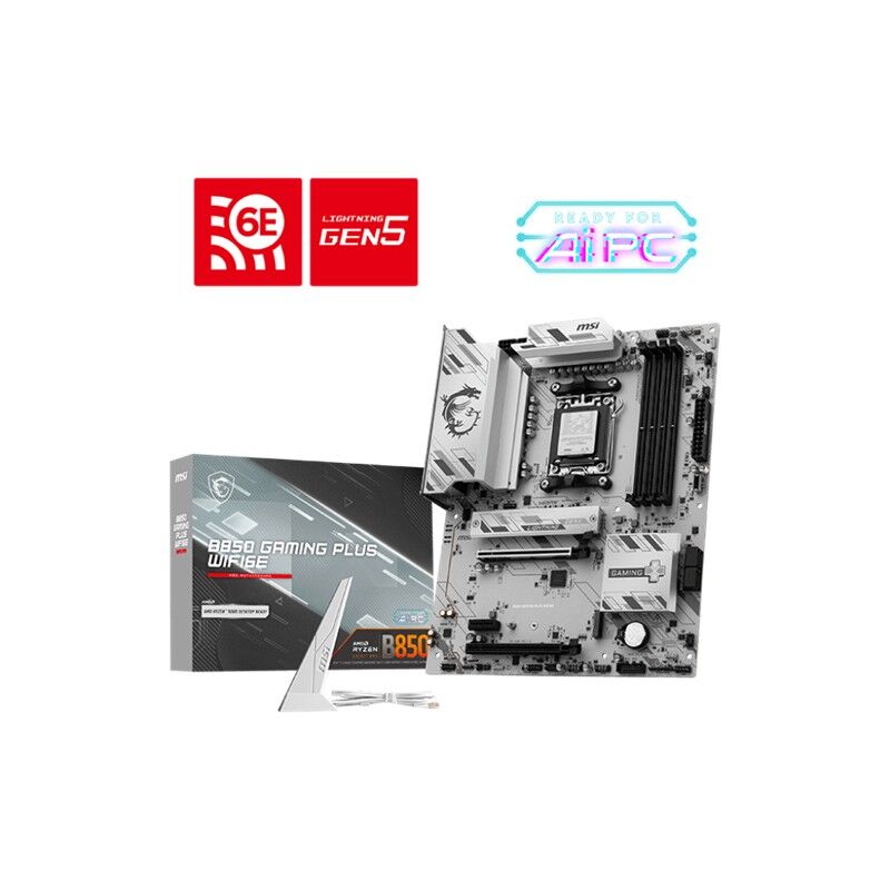 MSI B850 GAMING PLUS WIFI6E DDR5 8200MT/S 1XHDMI 1XDP 2XM.2 ATX AM5 (AMD AM5 9000/8000/7000 SERİLERİ İLE UYUMLU)