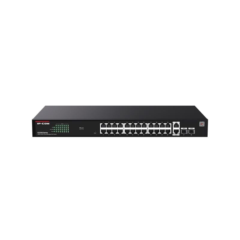 IP-COM G2228P-24-410W 24 PORT GIGABIT+2XRJ45/SFP UPLINK 370W POE CLOUD YÖNETİLEBİLİR RACKMOUNT SWITCH