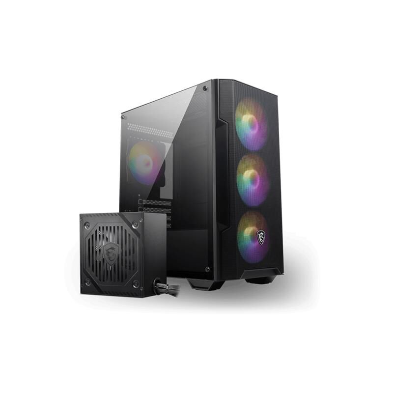 MSI MAG FORGE M100A D60 600W 80+ AKRİLİK YAN PANEL 3X120MM 1X120MM ARGB BRONZE MATX GAMING KASA