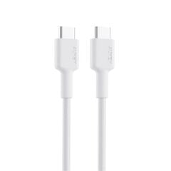 AUKEY CB-CD45-WH PD NAYLON ÖRGÜLÜ TYPE-C TYPE-C ŞARJ KABLOSU 0.9MT