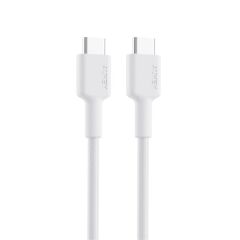 AUKEY CB-CD45-WH PD NAYLON ÖRGÜLÜ TYPE-C TYPE-C ŞARJ KABLOSU 0.9MT