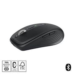LOGITECH MX ANYWHERE 3S KOMPAKT OPTİK SENSÖRLÜ SESSİZ BLUETOOTH KABLOSUZ MOUSE SİYAH 910-006929