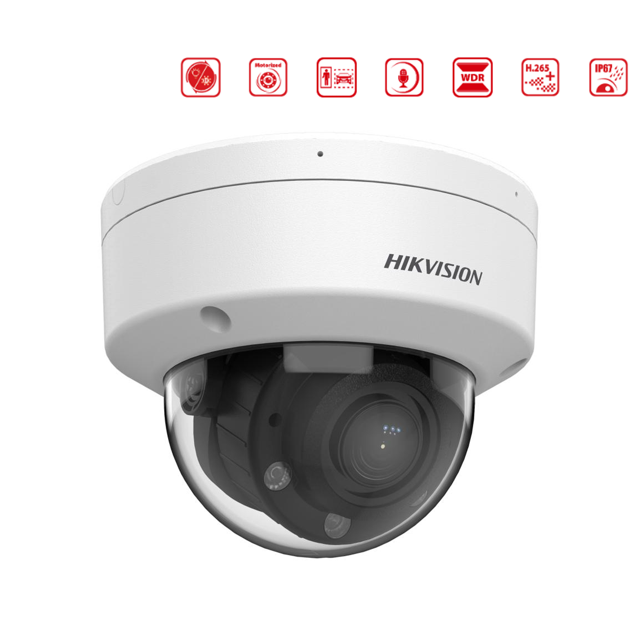 HIKVISION DS-2CD1743G2-LIZSU 4MP 2.7~13.5m Moto Akıllı ÇiftIş.Mic. AcuSense Dome