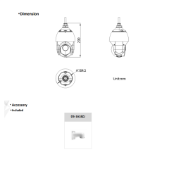 HIKVISION DS-2DE4425IW-DE 4MP 4.8~120mm PTZ 25X Speed Dome IP Kamera