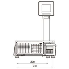 CAS CL3000 15KG 202DPI DİREKT TERMAL ETHERNET LCD EKRAN BOYUNLU BARKODLU TERAZİ
